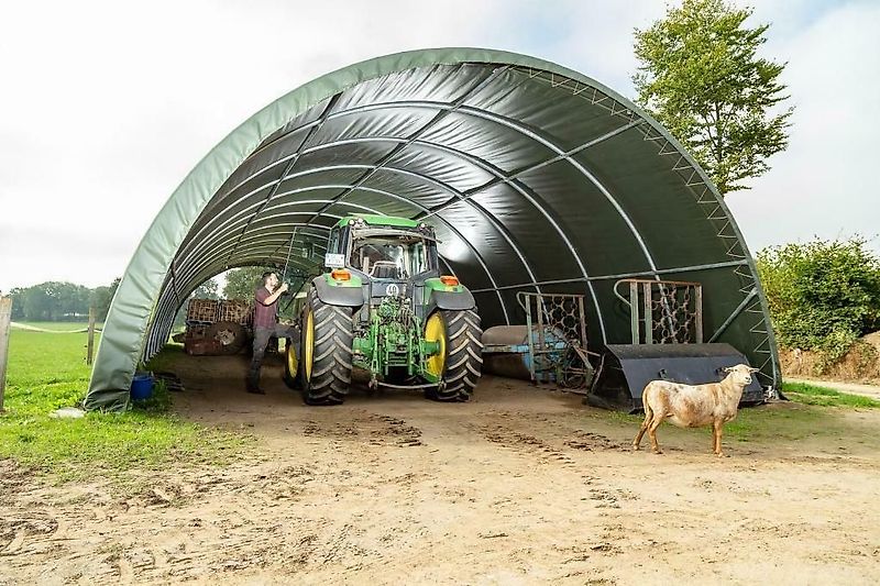 Toolport GmbH Rundbogenhalle 9,15x12m Lagerzelt Zelthalle Leichtbauhalle NEU