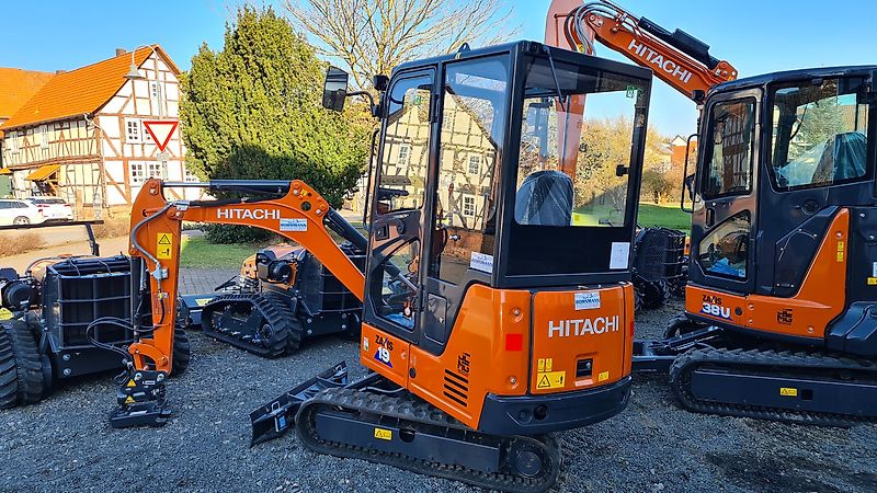 Hitachi ZX19-6 2,0t mit Verstellfahrwerk, Schwenkmotor/PowerTilt und Schnellwechsler MS03 - auch zur Miete!