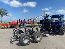 Hydmax, Woolf-Landtechnik H654, Forstanhänger mit Kran