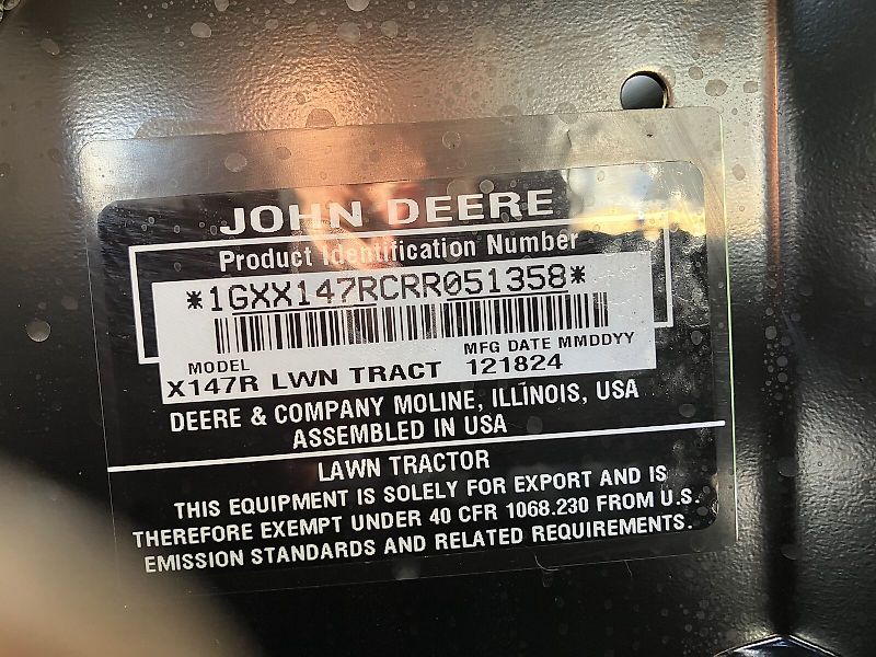 John Deere X 147R