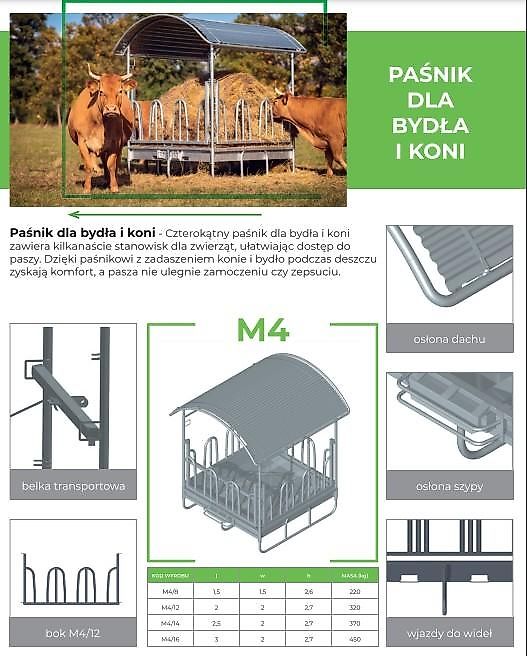 KMZ Heuraufe M4/12, Raufe für Vieh und Pferde 12 -Stellen, verzinkt