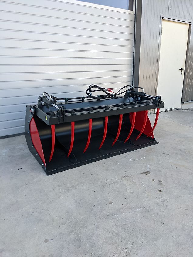 KG-Tech Greifschaufel mit Euroaufnahme Krokodilschaufel Volumengreifschaufel Mistschaufel Pelikanschaufel Silageschaufel