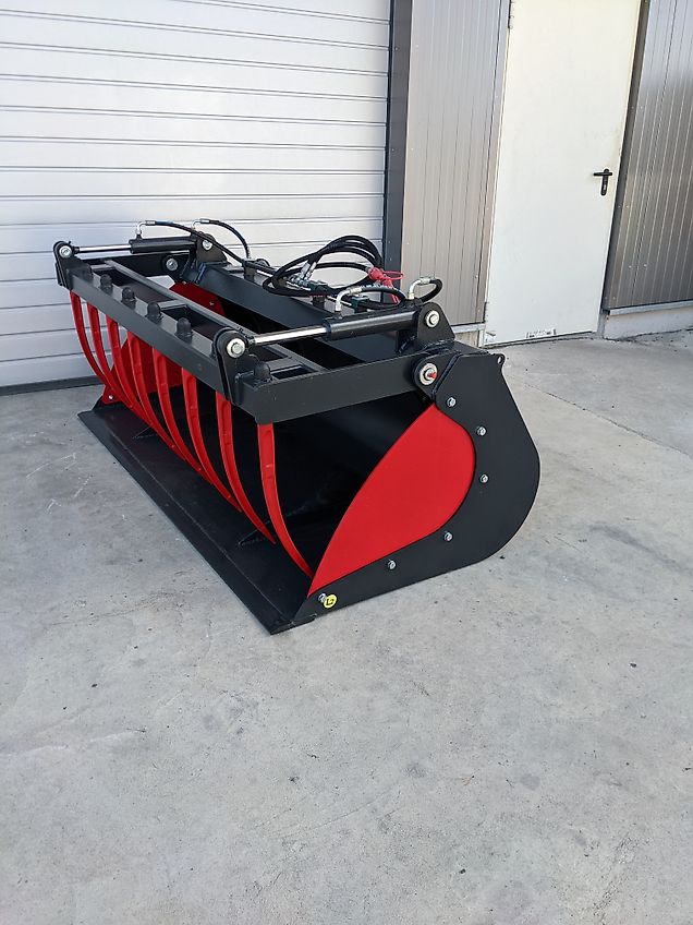 KG-Tech Greifschaufel mit Euroaufnahme Krokodilschaufel Volumengreifschaufel Mistschaufel Pelikanschaufel Silageschaufel