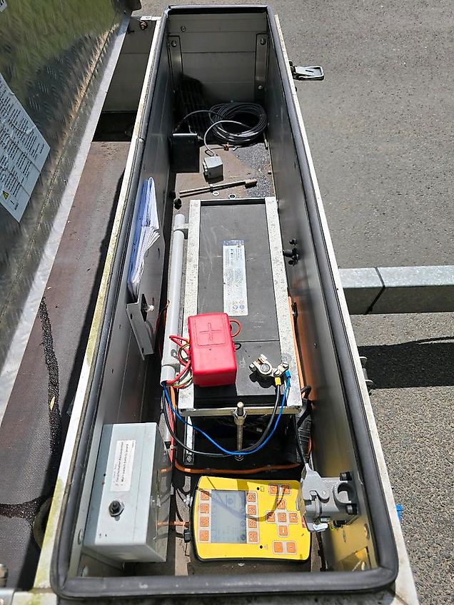 Nissen VZ 616 FAT kleine Ausführung Absperrtafel B3 Vorwarntafel Verkehrsleittafel Verkehrssicherungsanhänger Verkehrsleitanhänger Horizont Trebbiner