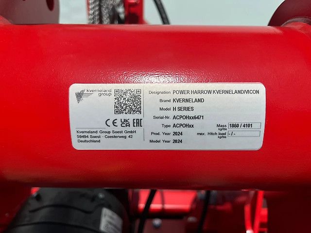 Kverneland H-Series rotorkopeg met hydraulische hefinrichting