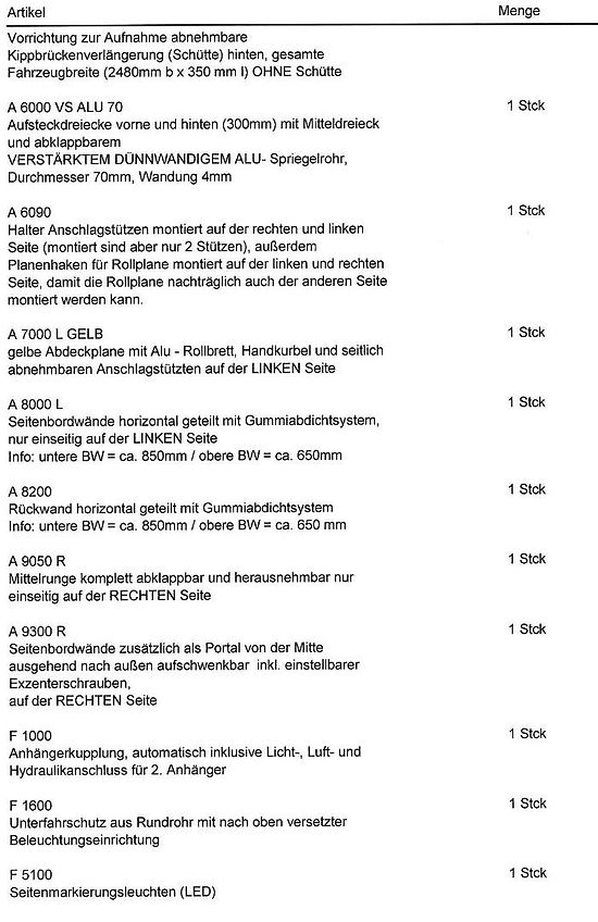 Kröger 18to mit Kunststoffbordwand Interne Nr. 40740